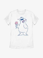 Sesame Street Cookie Monster Flower Womens T-Shirt