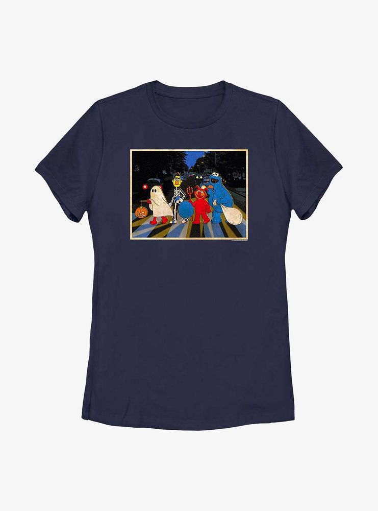 Sesame Street Crew Trick Or Treating Womens T-Shirt