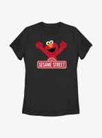 Sesame Street Elmo Varsity Sign Womens T-Shirt