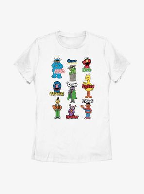 Sesame Street Group Panels Womens T-Shirt