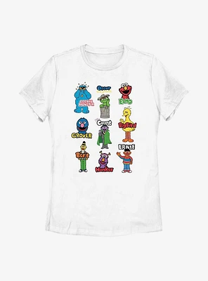 Sesame Street Group Panels Womens T-Shirt