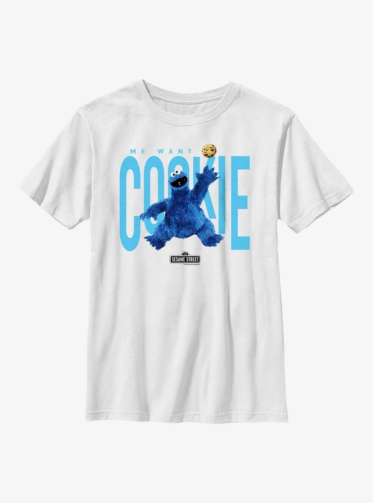 Sesame Street Air Cookie Monster Want Youth T-Shirt