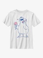 Sesame Street Cookie Monster Flower Youth T-Shirt