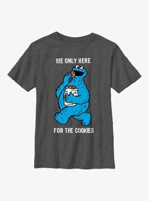 Sesame Street Cookie Monster Only Here For The CookiesYouth T-Shirt