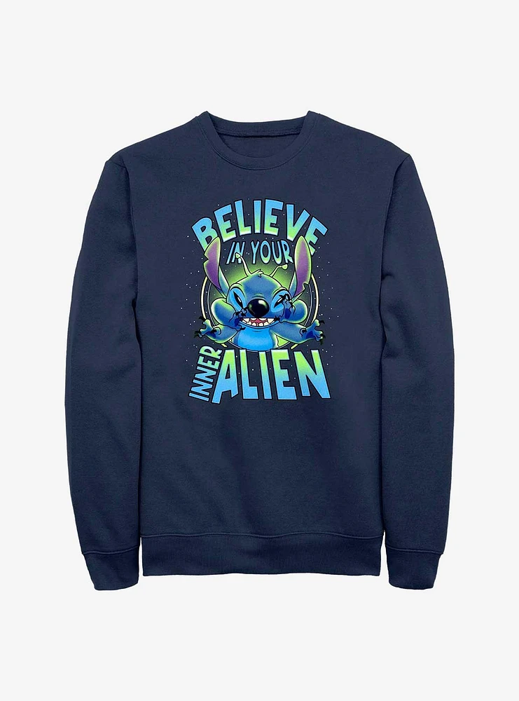 Disney Lilo & Stitch Believe Your Inner Alien Sweatshirt