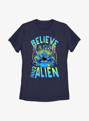 Disney Lilo & Stitch Believe Your Inner Alien Womens T-Shirt
