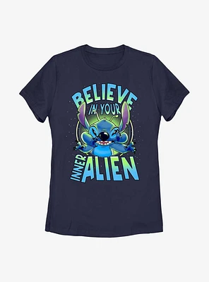 Disney Lilo & Stitch Believe Your Inner Alien Womens T-Shirt