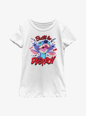 Disney Lilo & Stitch Built To Destroy Youth Girls T-Shirt