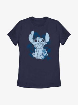 Disney Lilo & Stitch Floral Sketch Womens T-Shirt