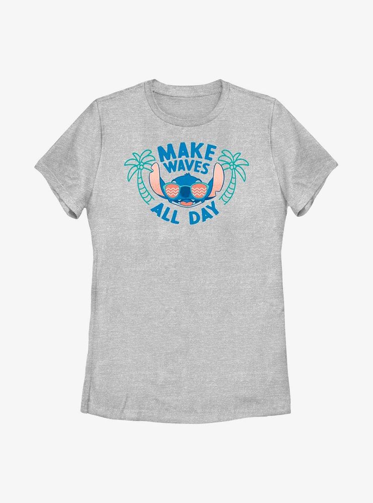 Disney Lilo & Stitch Make Waves All Day Womens T-Shirt