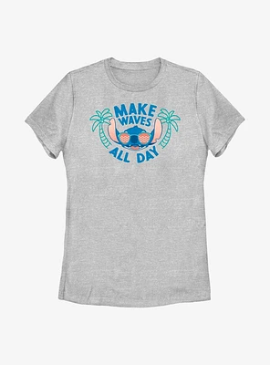 Disney Lilo & Stitch Make Waves All Day Womens T-Shirt