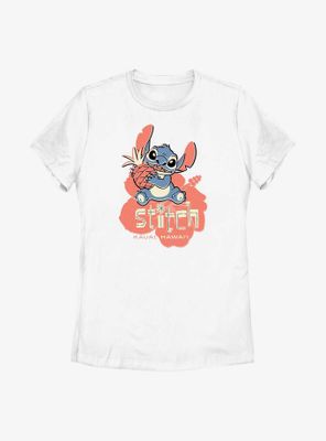 Disney Lilo & Stitch With Pineapple Womens T-Shirt