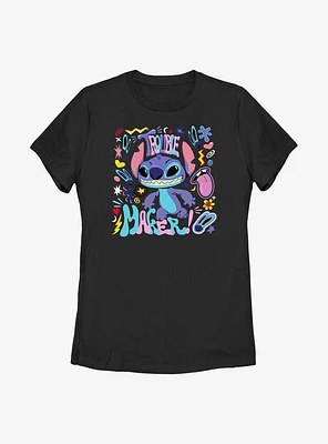 Disney Lilo & Stitch Trouble Maker Womens T-Shirt