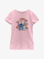 Disney Lilo & Stitch Chibi Floral Ohana Means Family Youth Girls T-Shirt