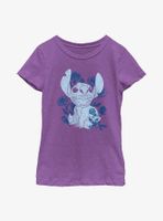 Disney Lilo & Stitch Floral Sketch Youth Girls T-Shirt