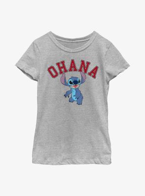 Disney Lilo & Stitch Ohana Collegiate Youth Girls T-Shirt