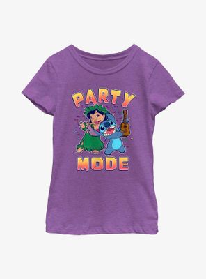 Disney Lilo & Stitch Party Mode Youth Girls T-Shirt