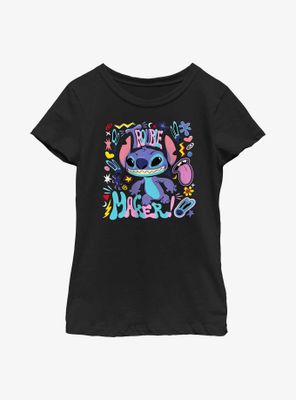 Disney Lilo & Stitch Trouble Maker Youth Girls T-Shirt