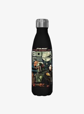 Star Wars The Book of Boba Fett Bounty Buddies Black Stainless Steel Water Bottle