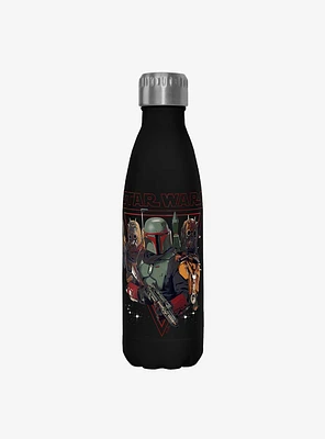 Star Wars The Book of Boba Fett Bounty Hunting Black Stainless Steel Water Bottle