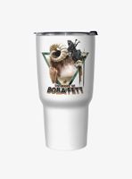 Star Wars The Book of Boba Fett No Time For This White Stainless Steel Travel Mug