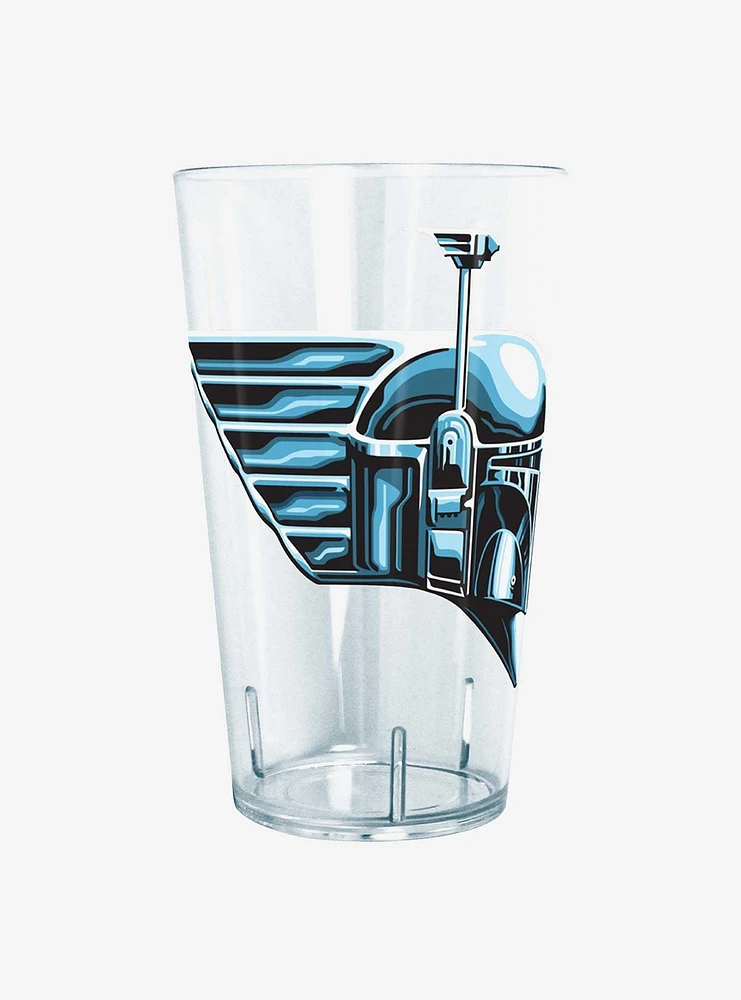 Star Wars The Book of Boba Fett Chrome Boba Helmet Pint Glass
