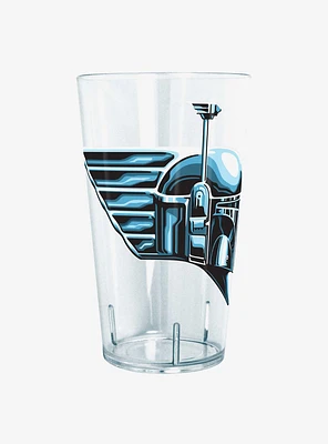 Star Wars The Book of Boba Fett Chrome Boba Helmet Pint Glass