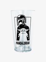 Star Wars The Mandalorian Cute Silhouette Pint Glass