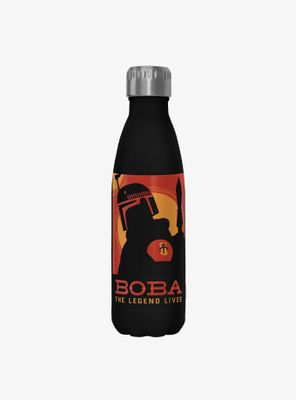 Star Wars The Book of Boba Fett Poster Boba Fett Black Stainless Steel Water Bottle
