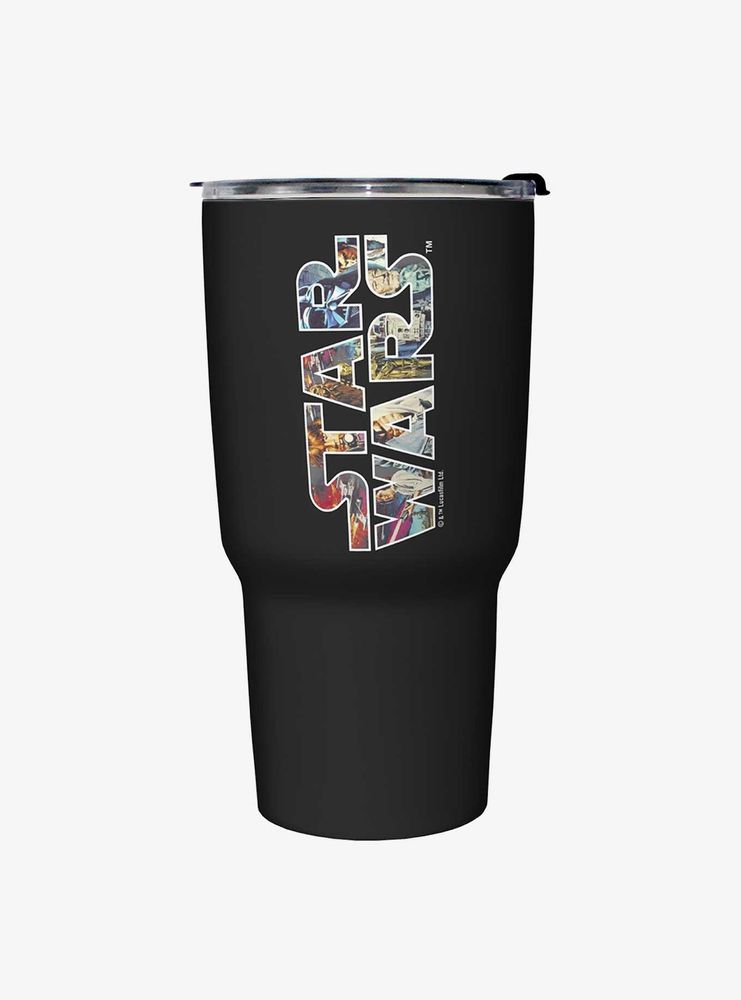 Star Wars Epic Logo Black Stainless Steel Travel Mug