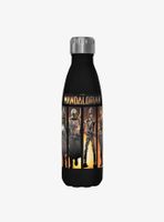 Star Wars The Mandalorian Boba Box Up Black Stainless Steel Water Bottle