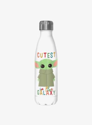 Star Wars The Mandalorian Cutest Little Child White Stainless Steel Water Bottle