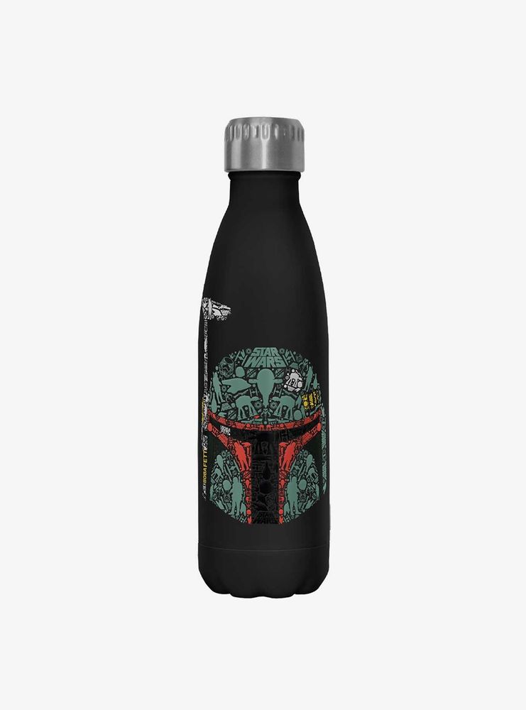 Star Wars Boba Icons Black Stainless Steel Water Bottle