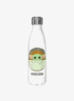 Star Wars The Mandalorian The Child Cute Bassinet White Stainless Steel Water Bottle