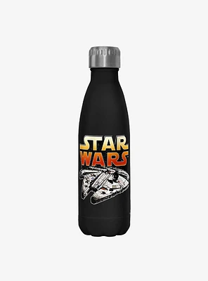 Star Wars The Falcon Black Stainless Steel Water Bottle