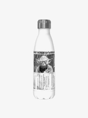Star Wars Words Of Wisdom White Stainless Steel Water Bottle