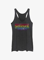 Stranger Things Rainbow Logo Girls Tank