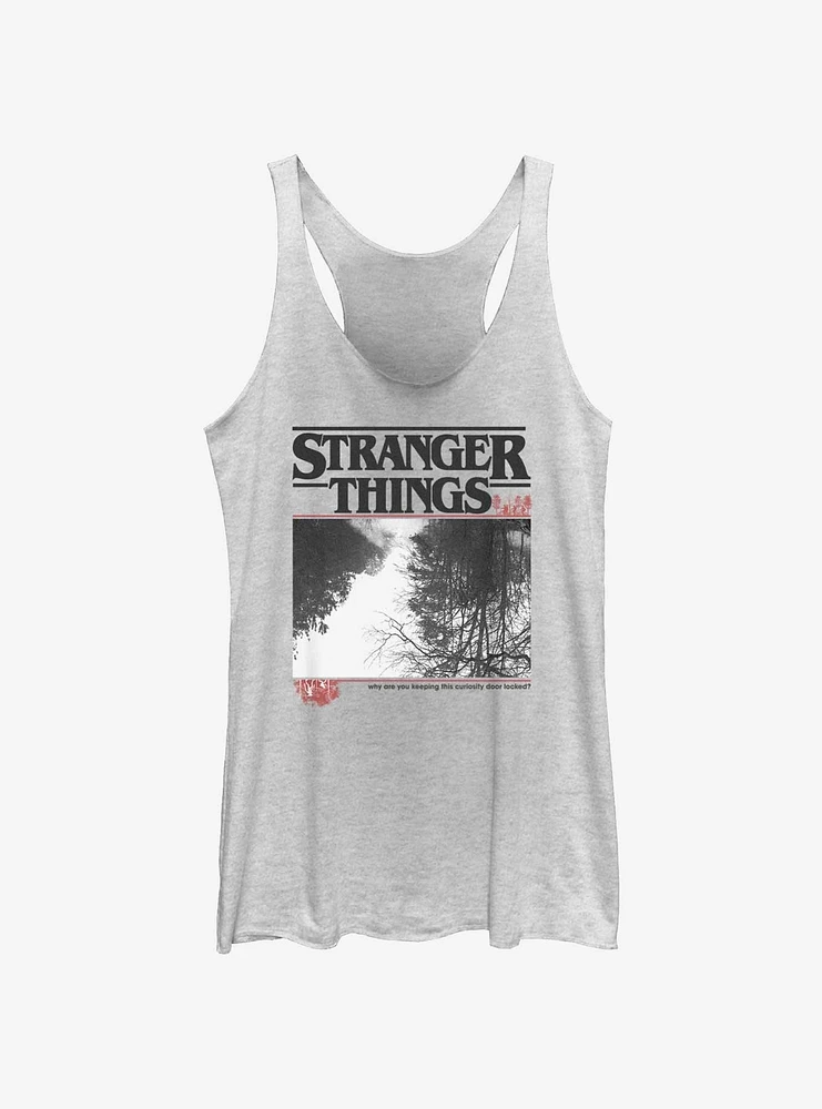 Stranger Things Forest Photo Logo Girls Tank