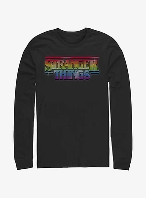 Stranger Things Rainbow Logo Long Sleeve T-Shirt
