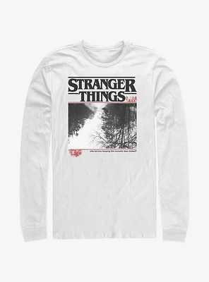 Stranger Things Forest Photo Logo Long Sleeve T-Shirt