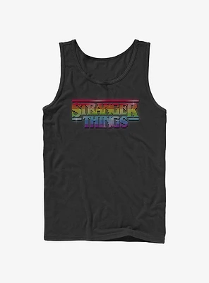Stranger Things Rainbow Logo Tank