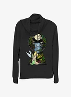 Disney Tinker Bell Keyhole To Neverland Cowl Neck Long-Sleeve Top