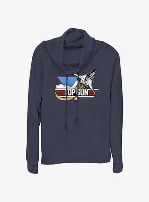 Top Gun Logo Cowl Neck Long-Sleeve