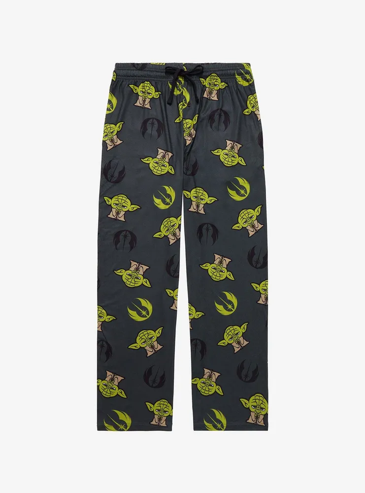 Star Wars Yoda & Jedi Order Logo Allover Print Sleep Pants - BoxLunch Exclusive