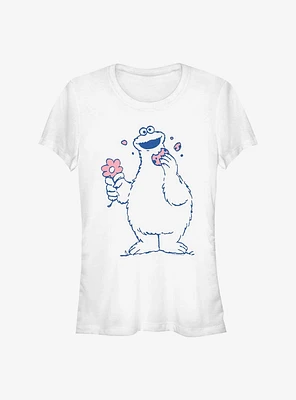 Sesame Street Cookie Monster Flower Girls T-Shirt