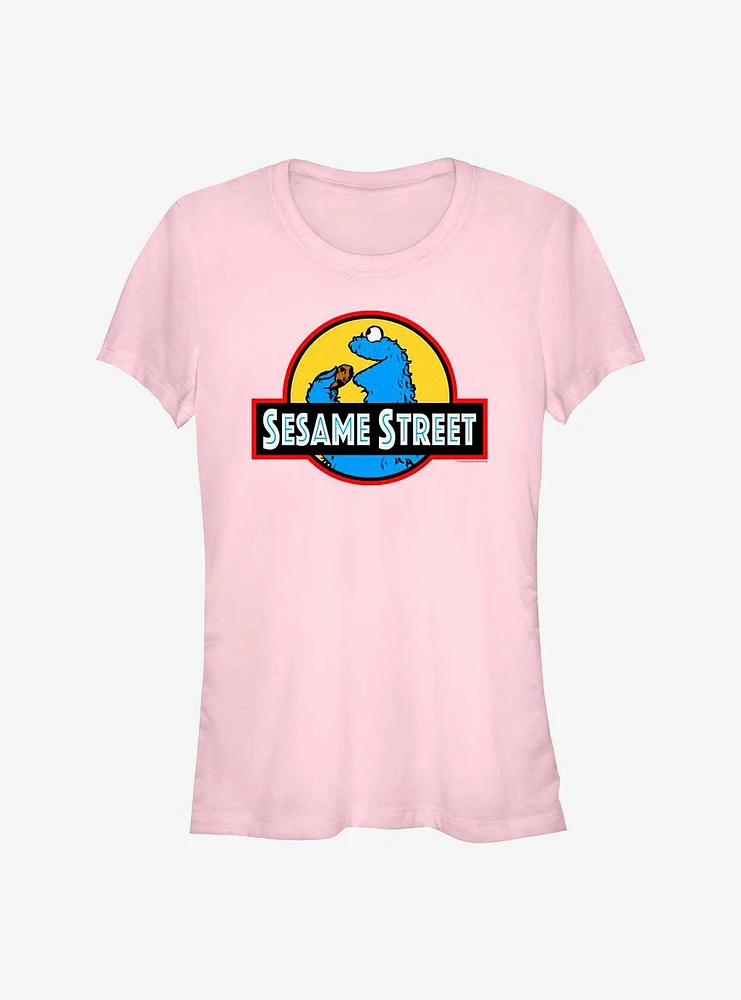 Sesame Street Cookie Monster Logo Sign Girls T-Shirt