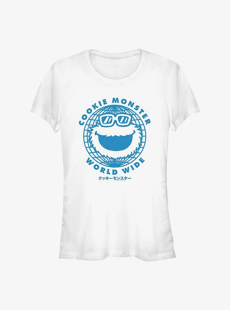 Sesame Street Cookie Monster World Wide Girls T-Shirt