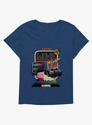 Retro Movie Night Girls T-Shirt Plus