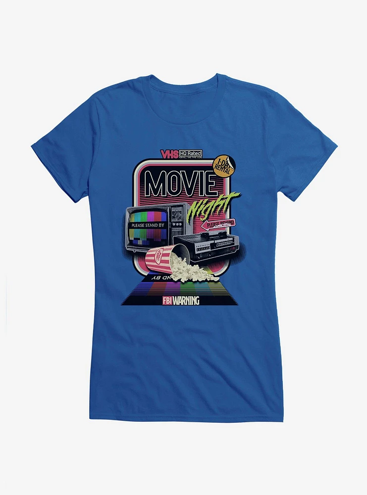 Retro Movie Night Girls T-Shirt
