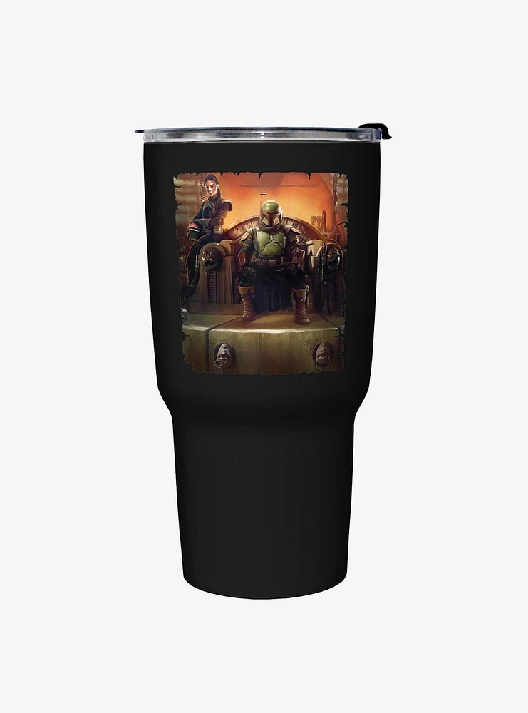 Star Wars The Book of Boba Fett Boba Painterly Throne Black Stainless Steel Travel Mug